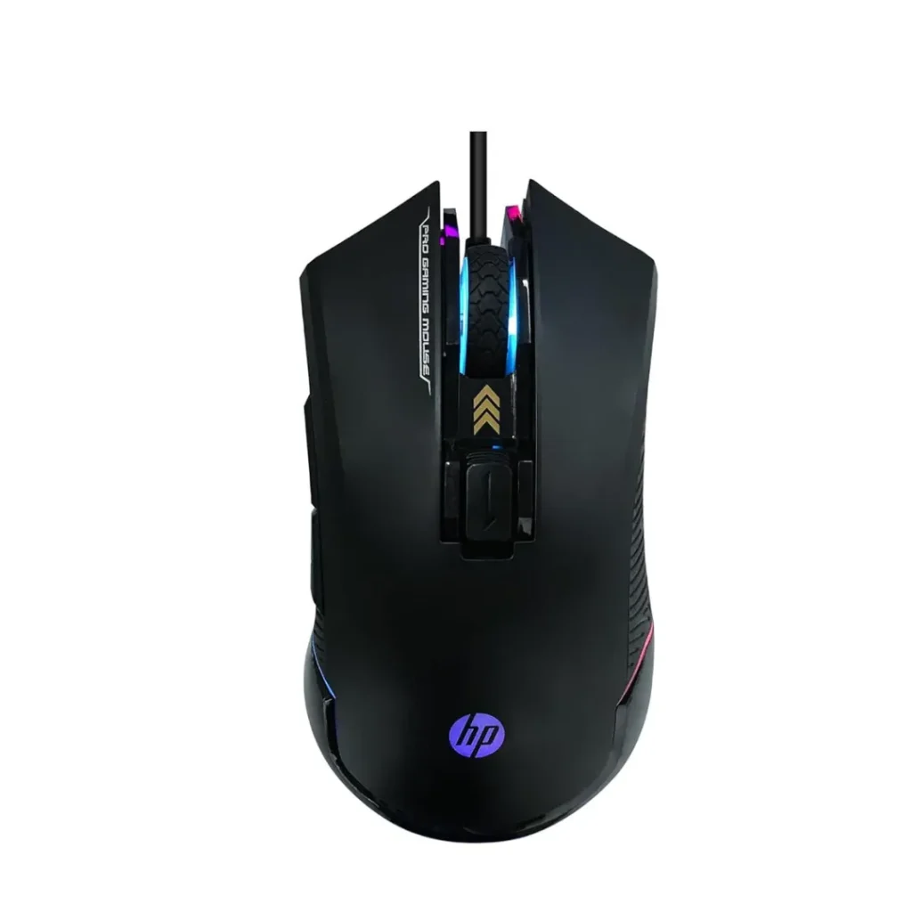 HP G360 RGB Backlighting USB Wired Gaming Mouse with 6 Programmable Buttons, Customizable 6200 DPI, Ergonomic Design, Non-Slip 3D Roller 3 Years Warranty (4QM92AA)