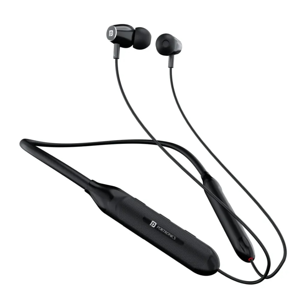 Portronics Harmonics Z7 Bluetooth Wireless in Ear Earphones with Upto 40 Hours Playback, 10mm Dynamic Driver, Gaming Mode, High Bass, IPX4 Water and Sweat...